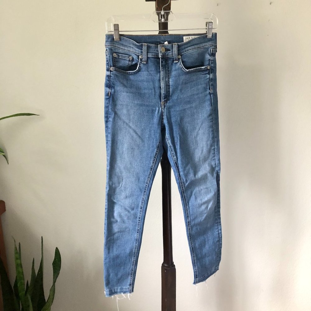 Rag and Bone Frayed Cropped Skinny Jeans